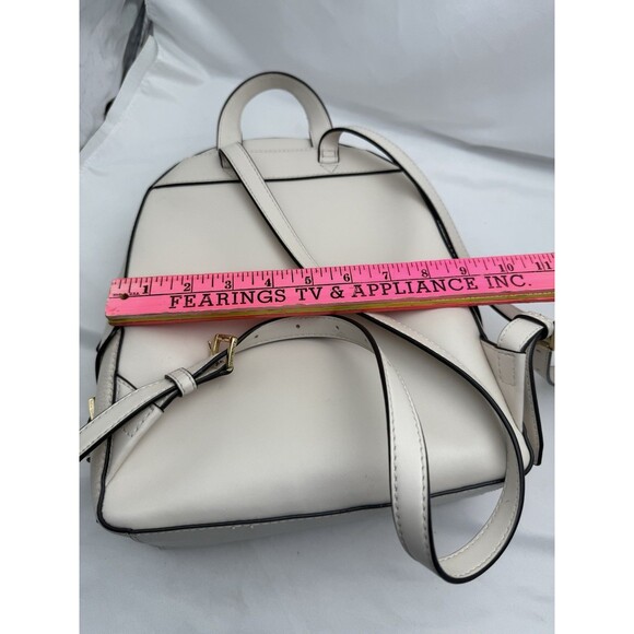 Michael Kors Jaycee Medium Pebbled Leather Backpack Light Cream Flaws - Picture 10 of 16